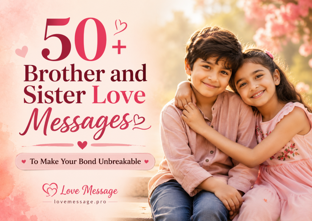 Brother and sister love messages for an unbreakable sibling bond