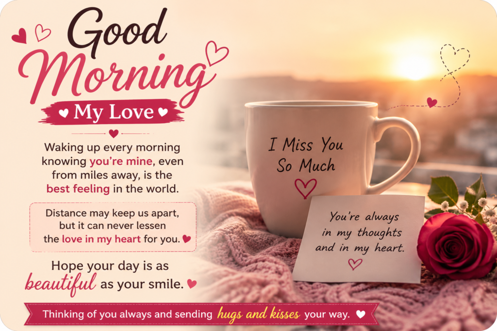 Good morning message to my love in long distance