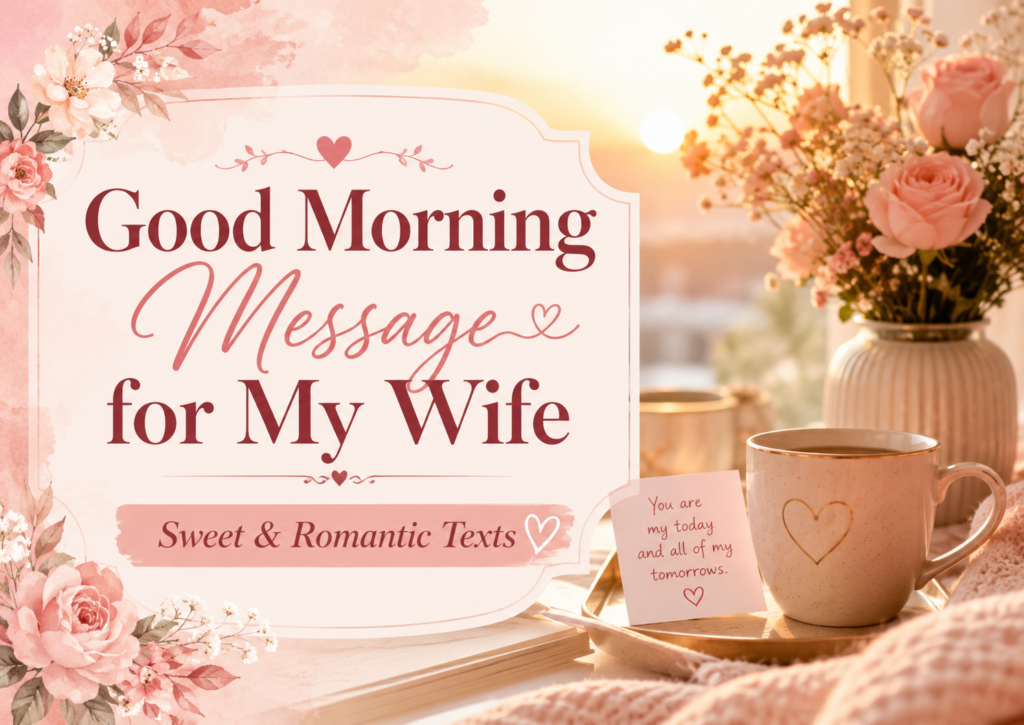 Good morning message for my wife